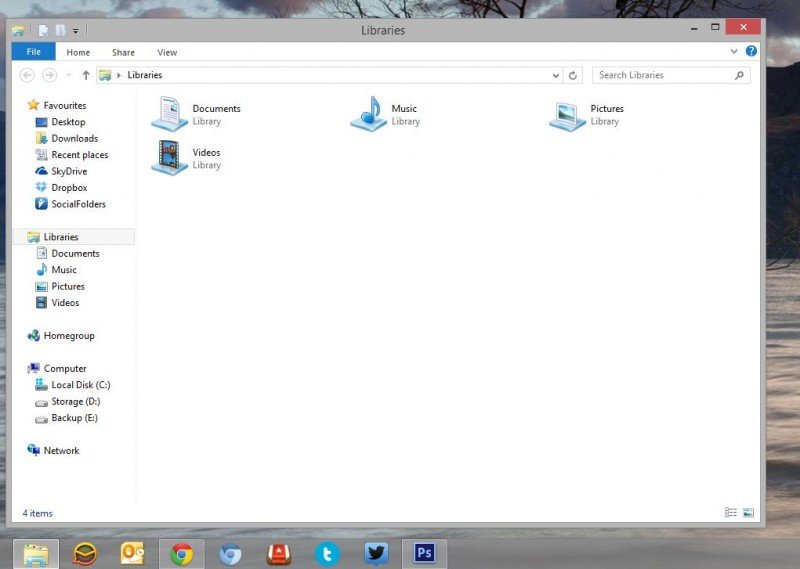 Libraries: Still available in a single click when you pin File Explorer on your taskbar.